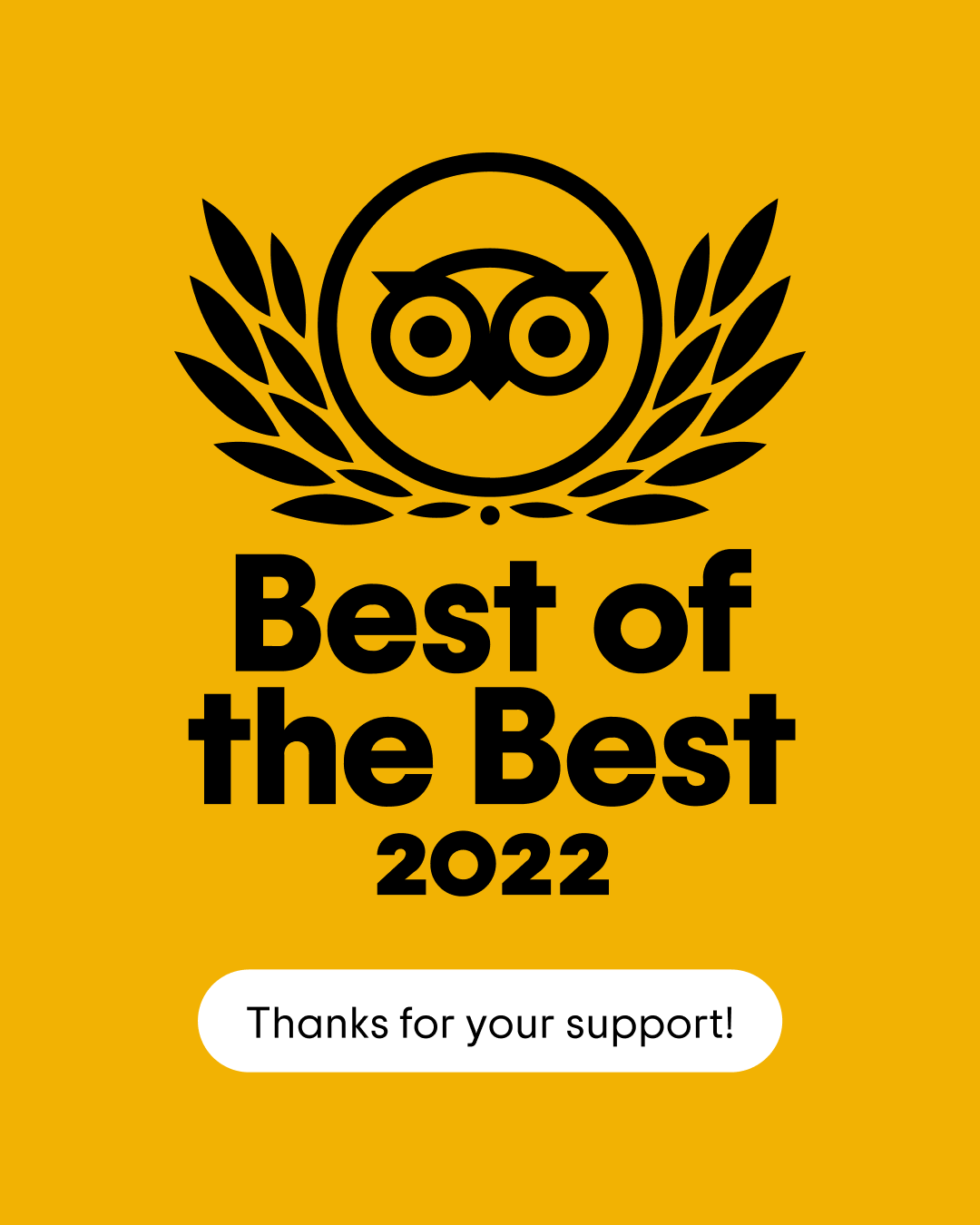 Trip Advisor Best of the Best Award 2022