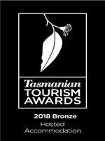 Tasmanian Tourism Awards Hosted Accommodation Bronze Winner 2018
